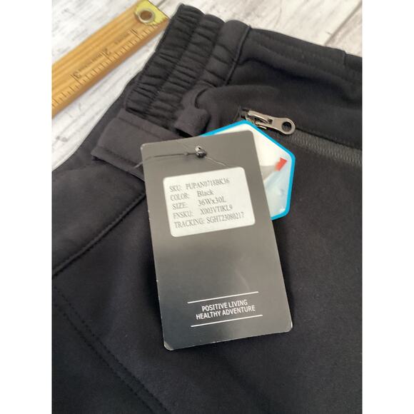 Men's Black Omni-Tech Waterproof Snow Stretch Woven Pants Size 36 X 30 - Picture 4 of 5